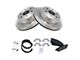 Ceramic 6-Lug Brake Rotor, Pad and Parking Shoe Kit; Rear (07-13 Sierra 1500)