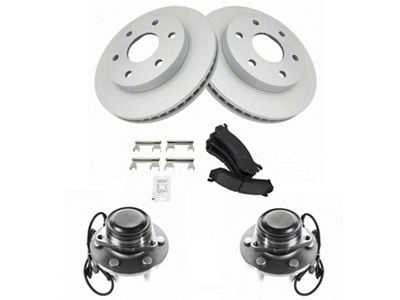 Ceramic 6-Lug Brake Rotor, Pad and Wheel Bearing Kit; Front (99-04 2WD Sierra 1500; 2005 Sierra 1500)