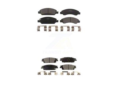 Ceramic Brake Pads; Front and Rear (14-18 Sierra 1500)