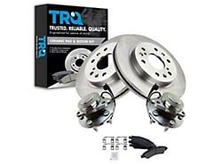 Ceramic 6-Lug Brake Rotor, Pad and Wheel Bearing Kit; Front (07-13 2WD Sierra 1500 w/o Active Brake Control)