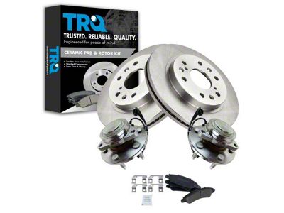 Ceramic 6-Lug Brake Rotor, Pad and Wheel Bearing Kit; Front (07-13 2WD Sierra 1500 w/o Active Brake Control)