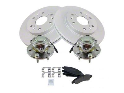 Ceramic 6-Lug Brake Rotor, Pad and Wheel Bearing Kit; Front (07-13 2WD Sierra 1500)