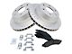 Ceramic Performance 6-Lug Brake Rotor and Pad Kit; Rear (02-06 Sierra 1500 w/ Dual Piston Rear Calipers)