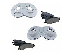 Ceramic Performance 6-Lug Brake Rotor, Pad, Brake Fluid and Cleaner Kit; Front and Rear (07-13 Sierra 1500 w/ Rear Disc Brakes)