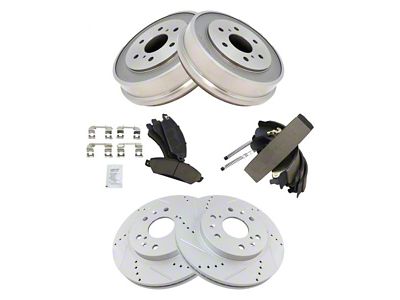 Ceramic Performance Brake Rotor and Pad Kit; Front and Rear (05-06 Sierra 1500)