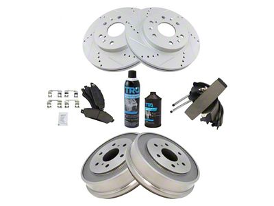 Ceramic Performance Brake Rotor and Pad Kit; Front and Rear (05-06 Sierra 1500)