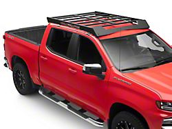 Go Rhino Ceros Low Profile Roof Rack; Textured Black (19-24 Sierra 1500 Crew Cab)