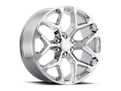 Chevy Snowflake Replica Chrome 6-Lug Wheel; 20x9; 27mm Offset (19-24 Sierra 1500)