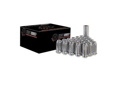 Chrome Spline Lug Nuts; M14x1.5; Set of 24 (99-24 Sierra 1500)