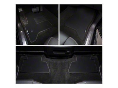 Custom Fit Front and Rear Floor Liners; Black (14-18 Sierra 1500 Crew Cab)