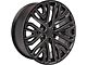 CV37 Black Milled 6-Lug Wheel; 20x9; 28mm Offset (19-25 Sierra 1500)