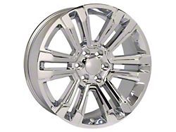 Denali Style Chrome 6-Lug Wheel; 22x9; 24mm Offset (14-18 Sierra 1500)