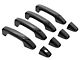 Chrome Delete Door Handle Covers; Gloss Black (14-18 Sierra 1500 Double Cab, Crew Cab)