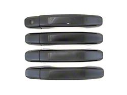 Chrome Delete Door Handle Covers; Gloss Black (19-24 Sierra 1500)