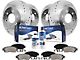 Drilled and Slotted 6-Lug Brake Rotor, Pad, Brake Fluid and Cleaner Kit; Front and Rear (03-06 Sierra 1500 w/ Dual Piston Rear Calipers)