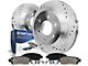 Drilled and Slotted 6-Lug Brake Rotor and Pad Kit; Front (05-18 Sierra 1500 w/ Rear Drum Brakes)