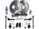 Drilled and Slotted 6-Lug Brake Rotor, Pad, Brake Fluid, Cleaner, Lower Ball Joint and Tie Rod Kit; Front (08-13 Sierra 1500 w/ Rear Disc Brakes)