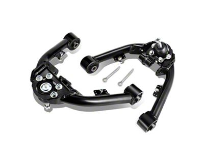 Dual Shock Mount Front Upper Control Arms for 2 to 4-Inch Lift; Black (99-06 Sierra 1500)