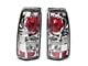 Euro Style Tail Lights; Chrome Housing; Clear Lens (99-02 Sierra 1500 Fleetside)