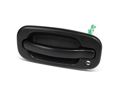 Exterior Door Handle with Keyhole; Front Driver Side; Textured Black (99-06 Sierra 1500)