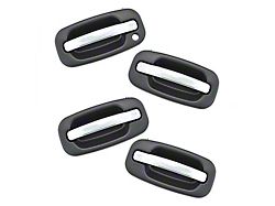 Exterior Door Handles; Front and Rear; Chrome and Black (99-06 Sierra 1500)