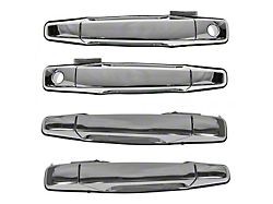 Exterior Door Handles; Front and Rear; Chrome (07-13 Sierra 1500 Crew Cab)