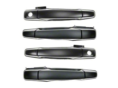 Exterior Door Handles; Front and Rear; Paint to Match Black (07-13 Sierra 1500 Crew Cab)