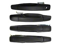 Exterior Door Handles; Front and Rear; Textured Black (07-13 Sierra 1500)