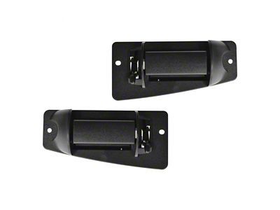 Exterior Door Handles; Rear; Textured Black (99-06 Sierra 1500 Extended Cab)