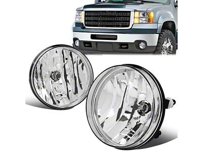 Factory Style Fog Lights with Switch; Clear (07-13 Sierra 1500)