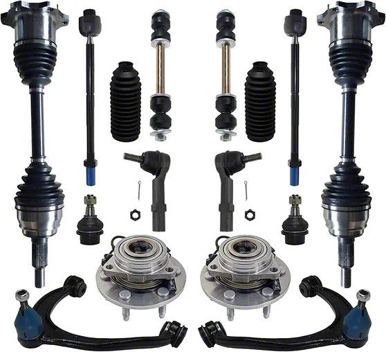 Sierra Front Cv Axles With Wheel Hub Assemblies Lower Ball Joints Sway Bar Links And Tie