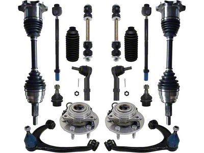 Front CV Axles with Wheel Hub Assemblies, Lower Ball Joints, Sway Bar Links and Tie Rods (07-13 4WD Sierra 1500)