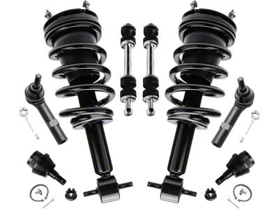 Front Strut and Spring Assemblies with Lower Ball Joints and Sway Bar Links (07-13 Sierra 1500 w/ Steel Control Arms)