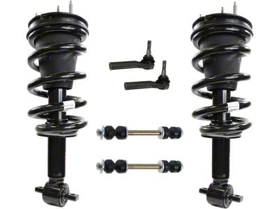 Front Strut and Spring Assemblies with Sway Bar Links and Outer Tie Rods (14-18 4WD Sierra 1500, Excluding Denali)