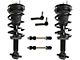 Front Strut and Spring Assemblies with Sway Bar Links and Outer Tie Rods (14-18 4WD Sierra 1500, Excluding Denali)