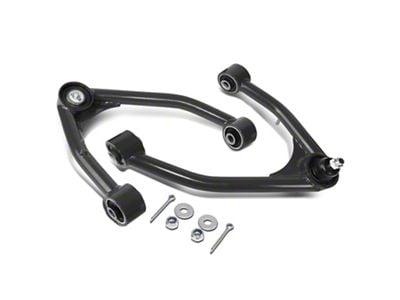 Front Upper Control Arms for 2 to 4-Inch Lift; Black (07-18 Sierra 1500 w/ Stock Cast or Stamped Steel Control Arms)