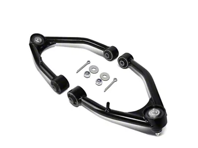 Front Upper Control Arms for 2 to 4-Inch Lift; Black (07-18 Sierra 1500 w/ Stock Cast or Stamped Steel Control Arms)