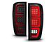 Full LED Tail Lights with Sequential Turn Signal; Black Housing; Smoked Lens (19-24 Sierra 1500 w/ Factory Halogen Tail Lights)