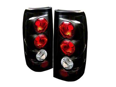 G2 Version Euro Style Tail Lights; Black Housing; Clear Lens (99-02 Sierra 1500 Fleetside)