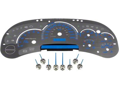 Instrument Cluster Upgrade Kit without Transmission Temperature; Stainless Steel (03-06 Sierra 1500)