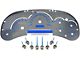 Instrument Cluster Upgrade Kit with Transmission Temperature; Stainless Steel (03-06 Sierra 1500 Extended Cab)