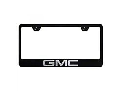 GMC License Plate Frame; Black (Universal; Some Adaptation May Be Required)