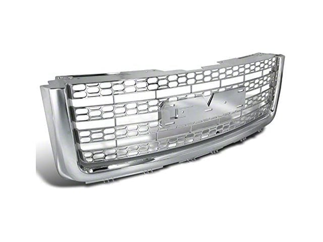 Grille; CNC Machined Main; Oval Punch; Chrome (07-13 Sierra 1500)