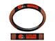 Grip Steering Wheel Cover with Cleveland Browns Logo; Tan and Black (Universal; Some Adaptation May Be Required)