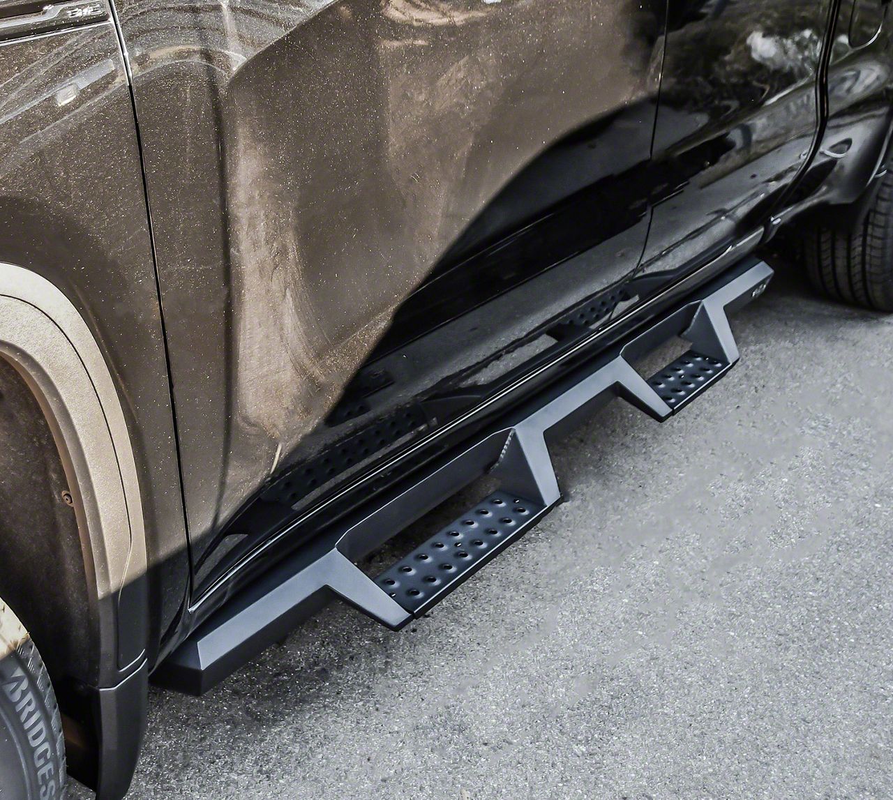 Westin Sierra 1500 HDX Drop Nerf Side Step Bars; Textured Black 56-14125  (19-24 Sierra 1500 Double Cab) - Free Shipping