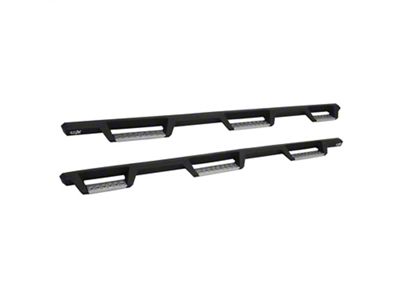 Westin HDX Stainless Wheel-to-Wheel Drop Nerf Side Step Bars; Textured Black (07-18 Sierra 1500 Crew Cab w/ 6.50-Foot Standard Box)