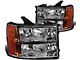 Headlights with Amber Corner Lights; Chrome Housing; Clear Lens (07-13 Sierra 1500)