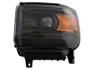 Headlights; Black Housing; Clear Lens (14-18 Sierra 1500)