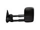 Heated Manual Towing Mirrors; Textured Black (99-02 Sierra 1500)