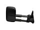 Heated Manual Towing Mirrors; Textured Black (99-02 Sierra 1500)